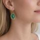 Cercei handmade Royal emerald cu aventurin verde