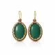 Cercei handmade Royal emerald cu aventurin verde