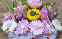 Aranjament flori din ceara