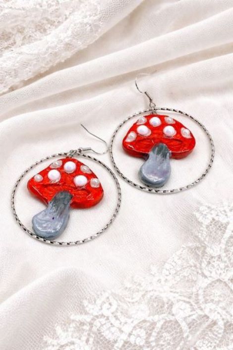 Cercei handmade ciupercute