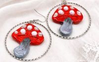  Cercei handmade ciupercute   