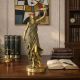 Justitia-statueta din rasini cu finisaj verde