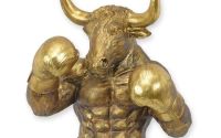 Bust taur boxer-statueta din rasini speciale