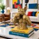 Bust buldog boxer-statueta din rasini speciale