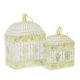 Set doua colivii patrate din fier forjat antik whi