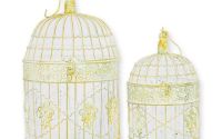 Set doua colivii rotunde din fier forjat antik whi