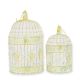 Set doua colivii rotunde din fier forjat antik whi