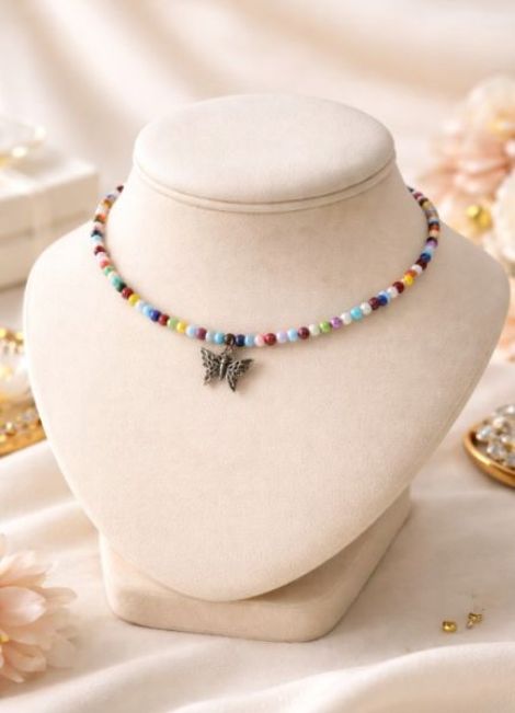 Choker finut cu pandativ fluture