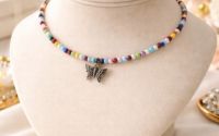 Choker finut cu pandativ fluture