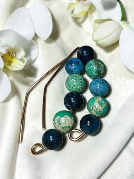 Cercei handmade cu elemente gold filled aur filat