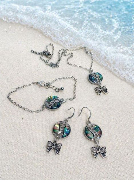 Set bijuterii cu scoici Abalone Paua
