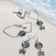 Set bijuterii cu scoici Abalone Paua  