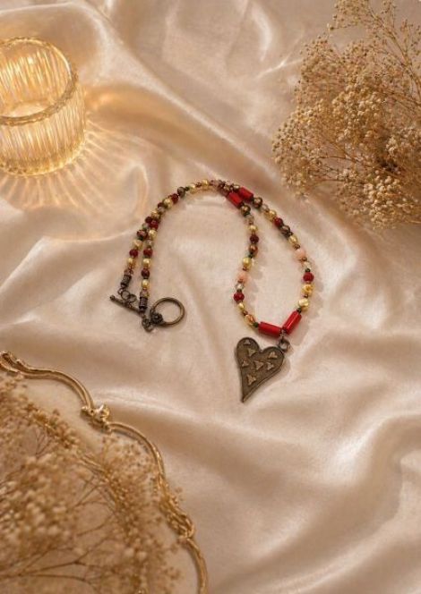 Colier cu perle de cultura - Heart