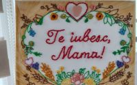 Tablou handmade Te iubesc mama"
