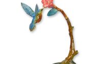 Colibri pe floare-statueta din bronz 