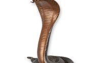 Cobra maro-statueta din bronz cu soclu marmura