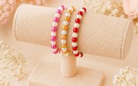 Set 3 bratari pe elastic