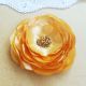 brosa floare aurie satin 10.5 cm