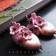 Cercei handmade Sakura cu inim cercei romantici r