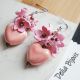 Cercei handmade Sakura cu inim cercei romantici r