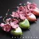 Cercei "Sakura Bloom Heart" Roz Delicat i Verde V