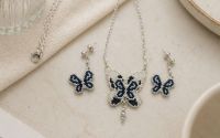 Set colier si cercei Butterflies