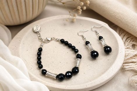 Set bratara si cercei cu onix