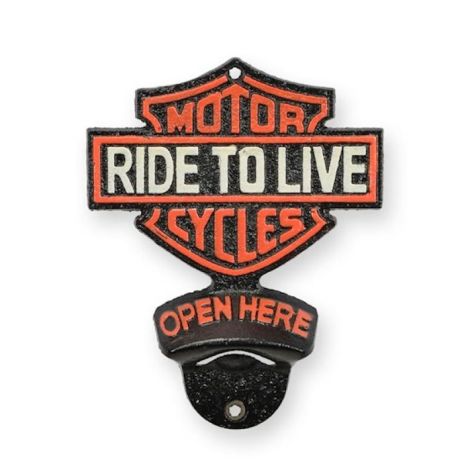 Deschizator sticle din fonta"Ride to Live"