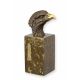 Cap de vultur-statueta din bronz cu soclu marmura