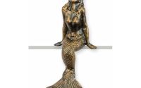 Sirena-statueta din fonta antichizata