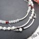 Set coliere multilayer din mrgele faetate roii 