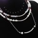 Set coliere multilayer din mrgele faetate roii 