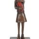Rocket Girl-statueta din bronz cu soclu din marmur
