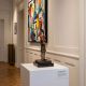 Rocket Girl-statueta din bronz cu soclu din marmur