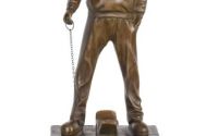 Street Thug-statueta din bronz cu soclu din marmur