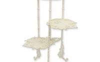 Masuta flori din fonta antik white