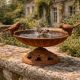 Set doua bai pasarele din fonta antik rusty