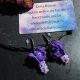 Cercei handmade cu flori sakura din foamiran mov- 