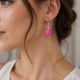 Cercei delicati roz fucsia