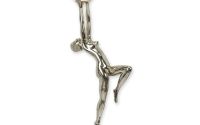 Femeie-lampa Art Deco din bronz cu soclu marmura