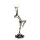Femeie-lampa Art Deco din bronz cu soclu marmura