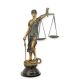 Justitia-statueta din bronz cu soclu din marmura