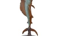 Peste spada-statueta din bronz cu soclu marmura