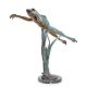 Broasca sarind-statueta din bronz 