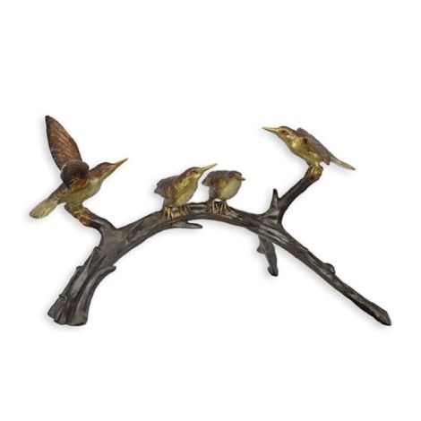 Colibiri pe un ram-statueta vieneza din bronz