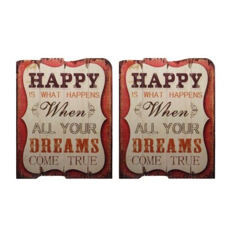 Set doua picturi pe lemn cu mesaj motivational