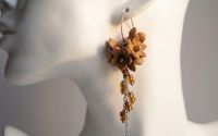 Cercei Handmade Flori de Toamn din Foamiran Mrg