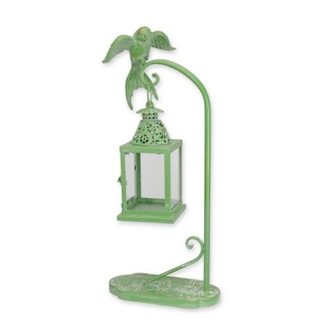 Felinar decorativ verde cu picior