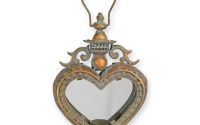 Felinar decorativ inima bronz