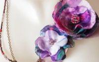 Colier floral violet indigo